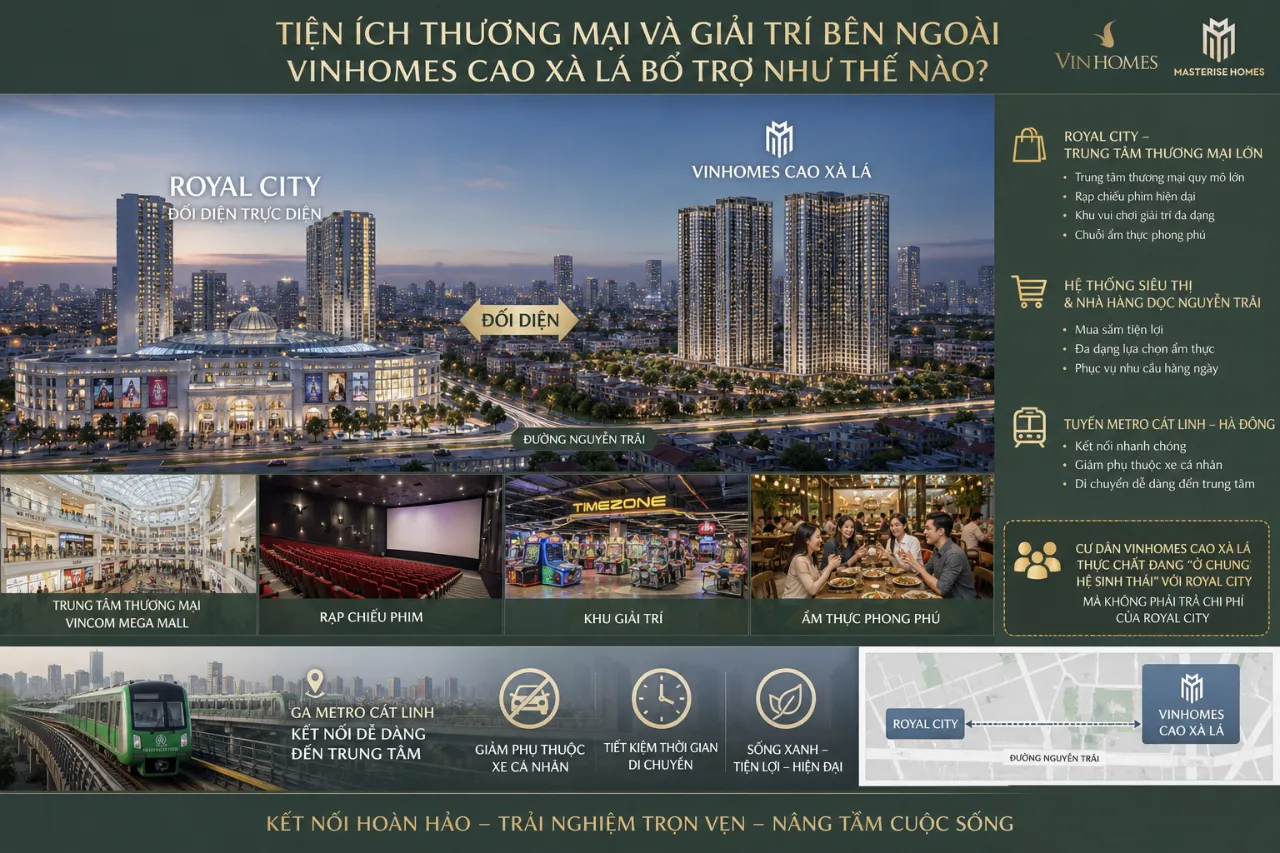 Tiện ích thương mại và giải trí bên ngoài Vinhomes Cao Xà Lá bổ trợ như thế nào?